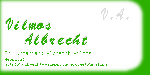 vilmos albrecht business card